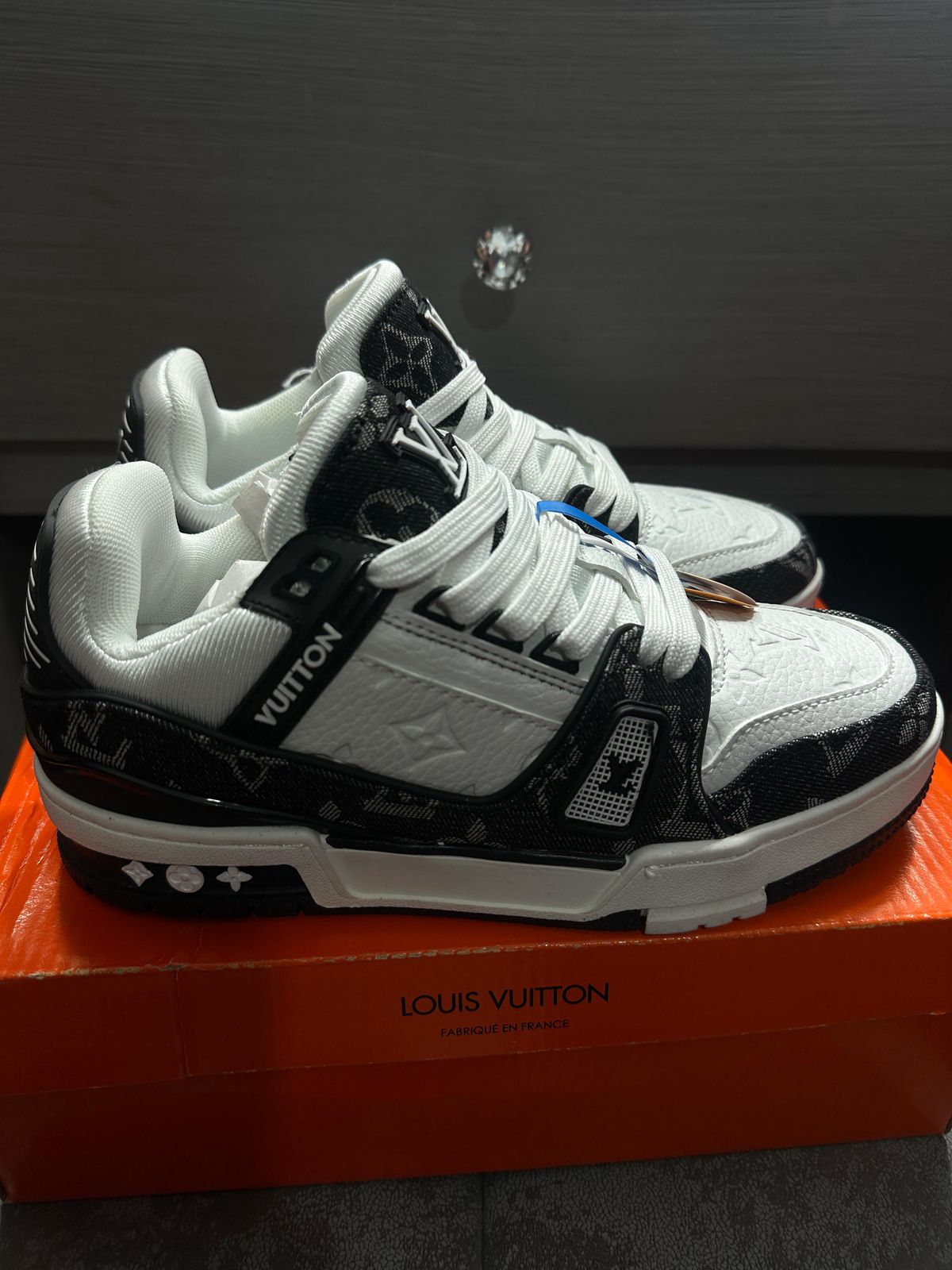 Louis Vuitton Trainer Black and white