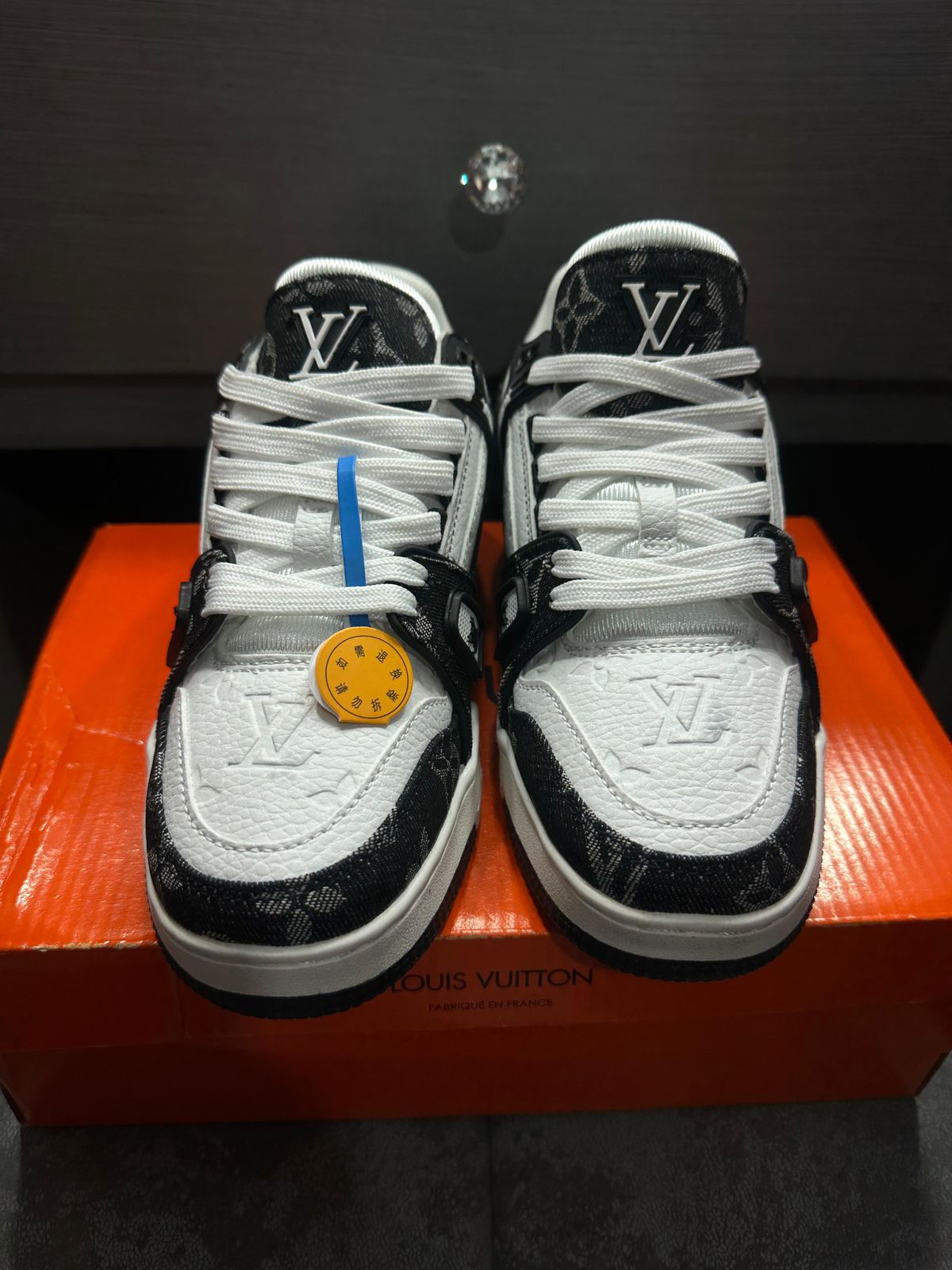 Louis Vuitton Trainer Black and white